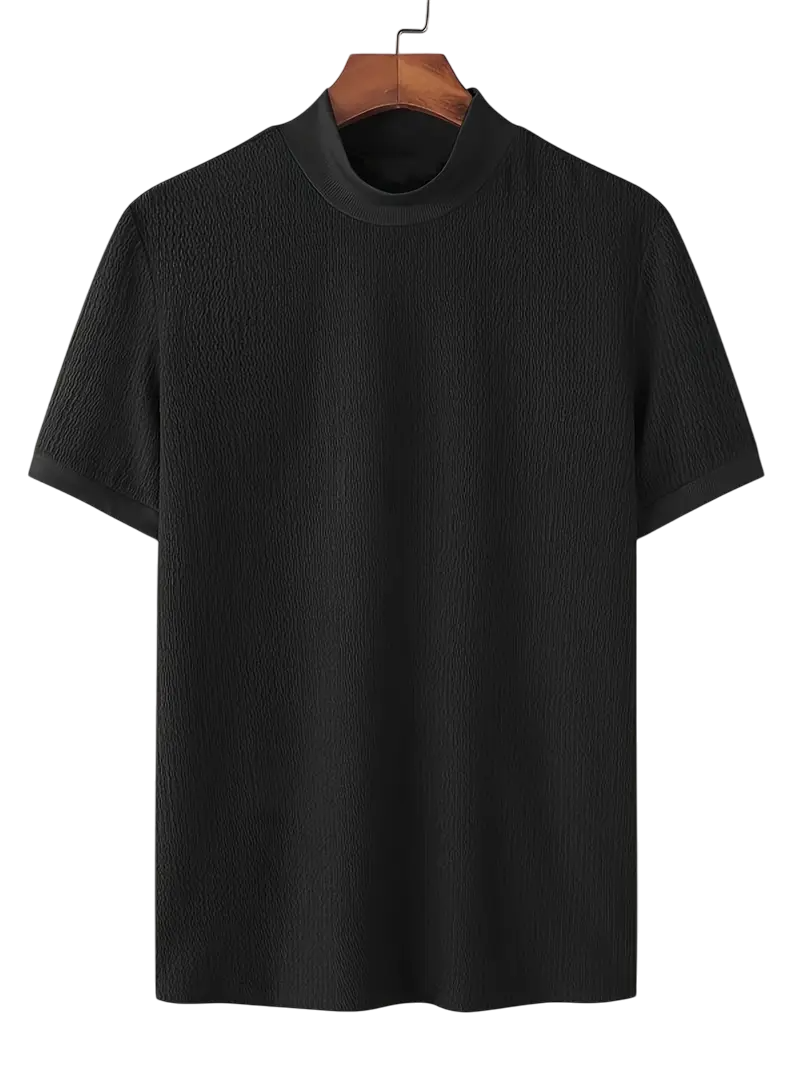 Camiseta Negra Cuello Alto