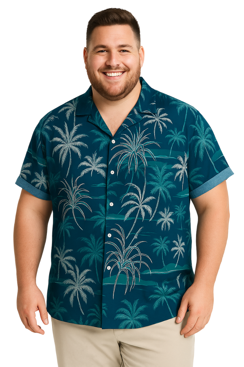 Camisa Tropical Palm & Mountain