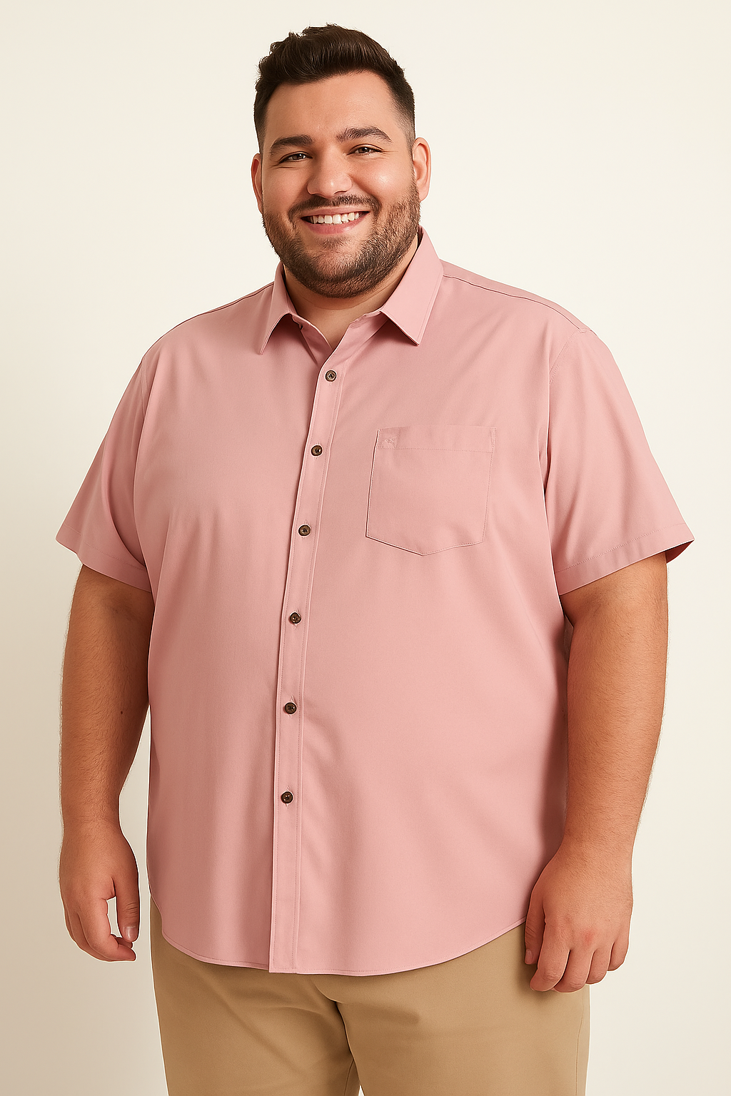 Camisa Rosa Maderado
