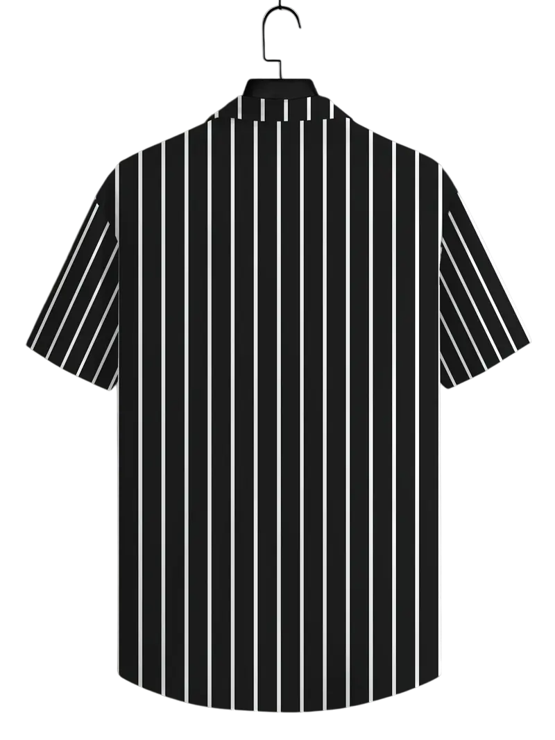 Camisa Negra de Lineas