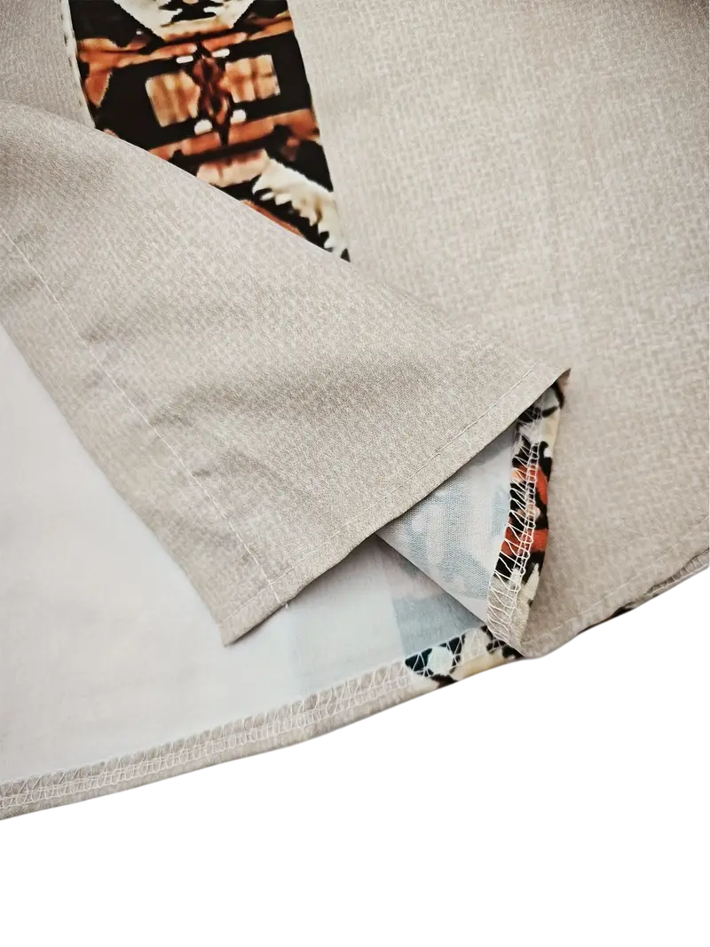 Camisa Crema Étnica