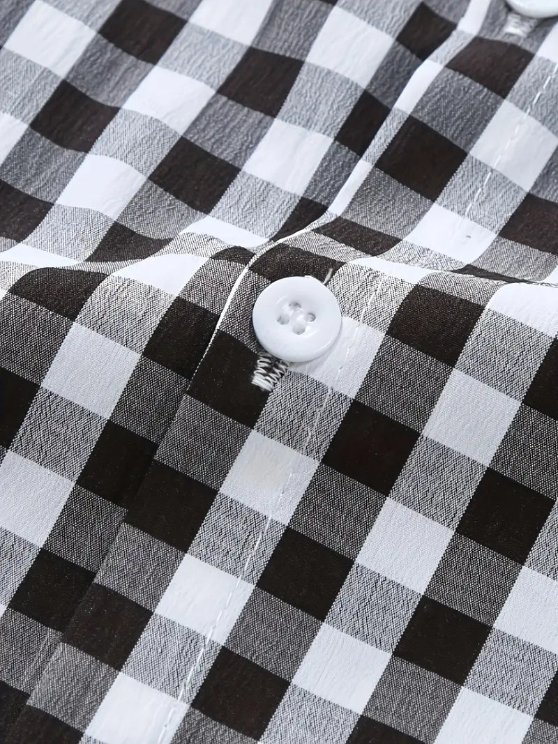 Camisa Cuadros Negros