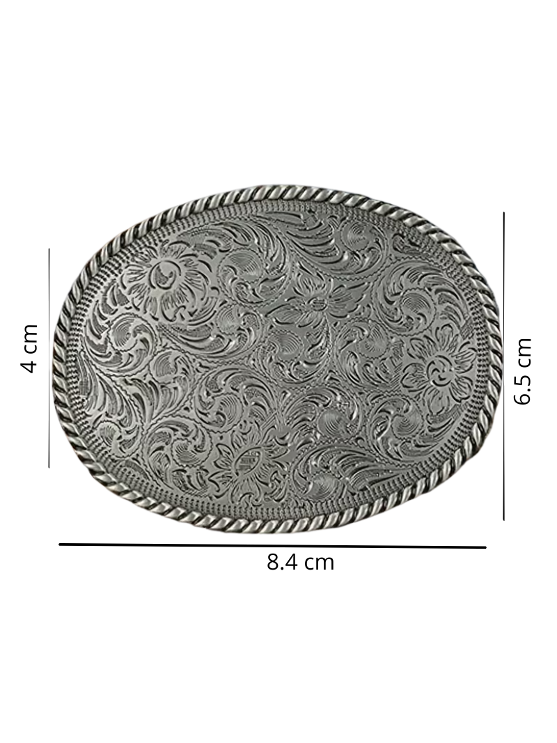Hebilla Flor Plateada