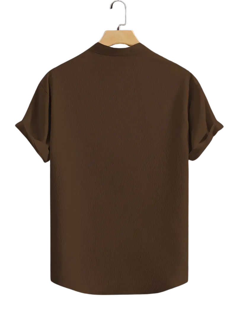 Camisa Crepé Café