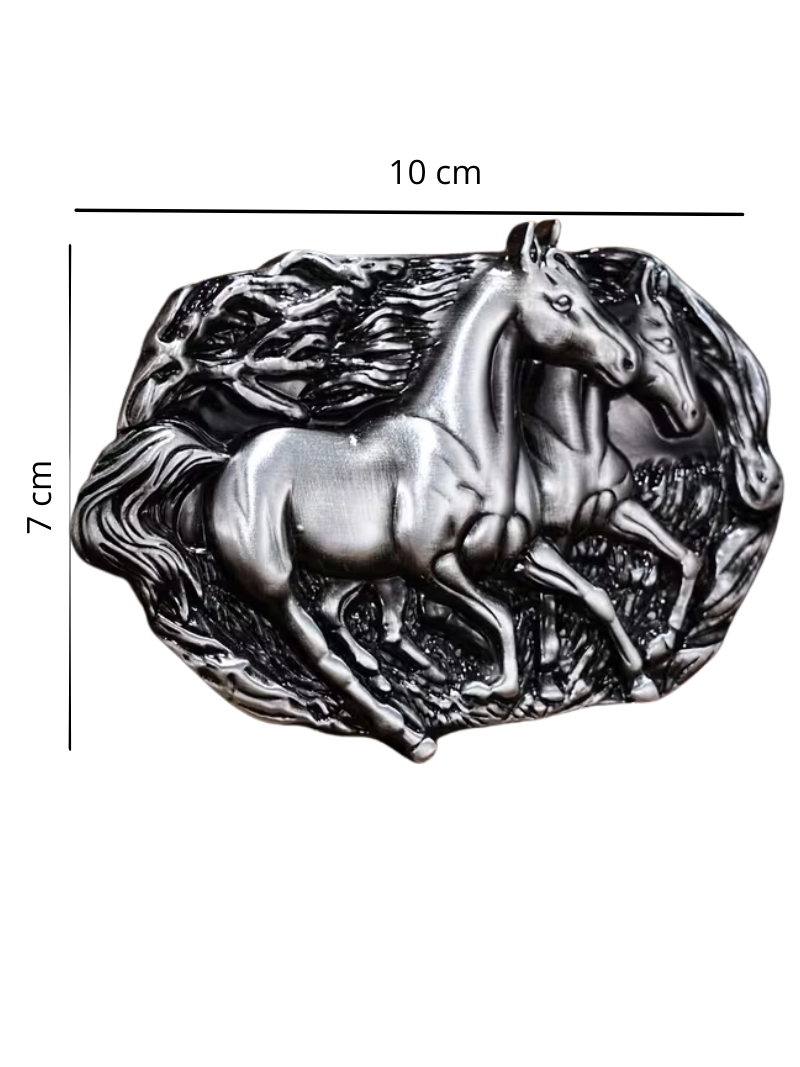 Hebilla Caballos Plata