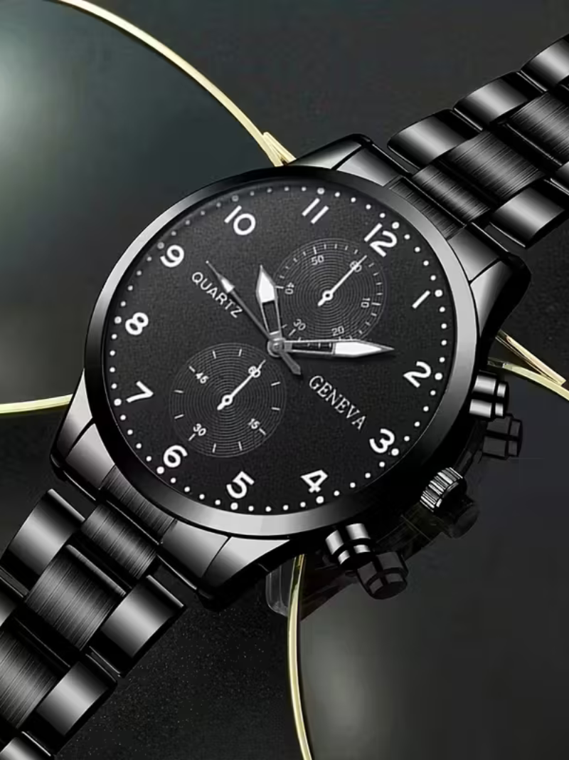 Reloj Geneva Quartz Negro