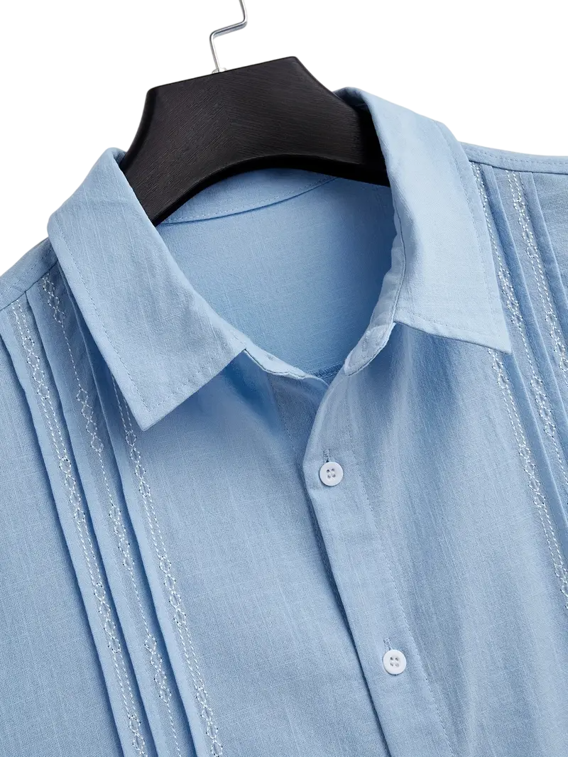 Guayabera Eslabón Celeste