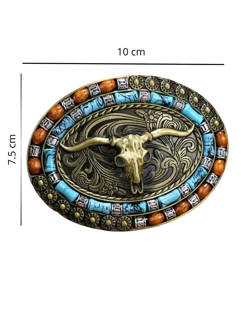Hebilla Skeleton Bull Bronze