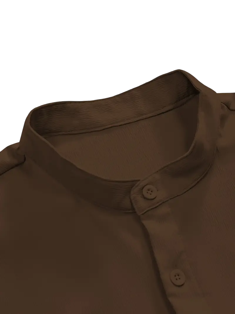 Camisa Crepé Café