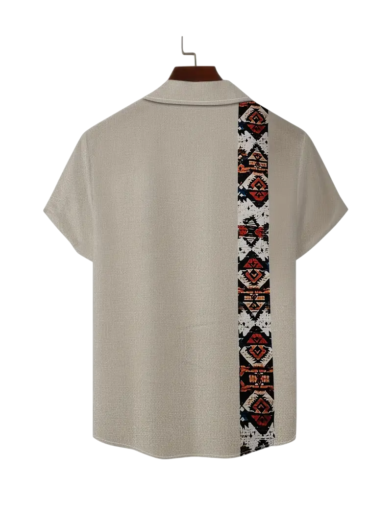 Camisa Crema Étnica