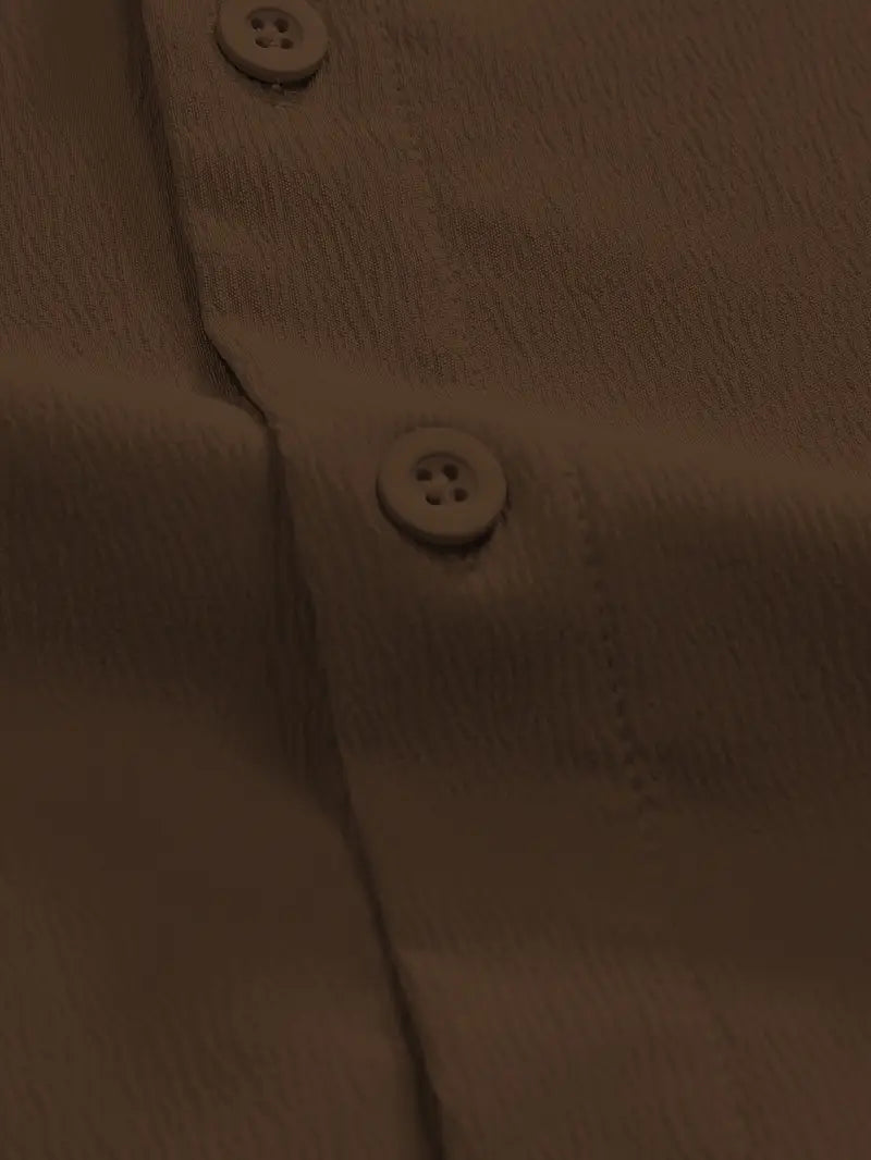 Camisa Crepé Café