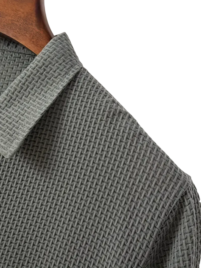 Polo Plata con Textura