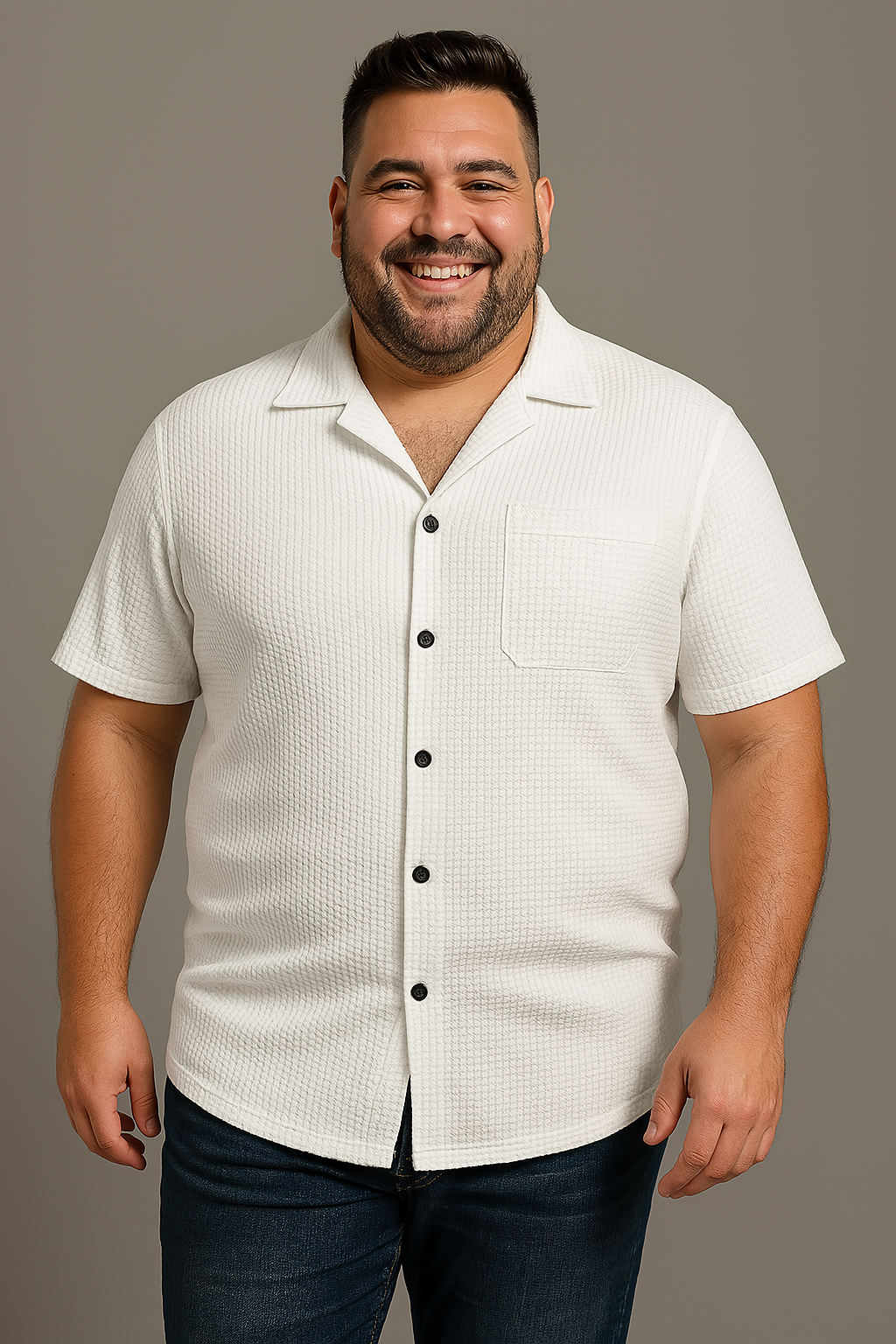Camisa Tartán Blanca