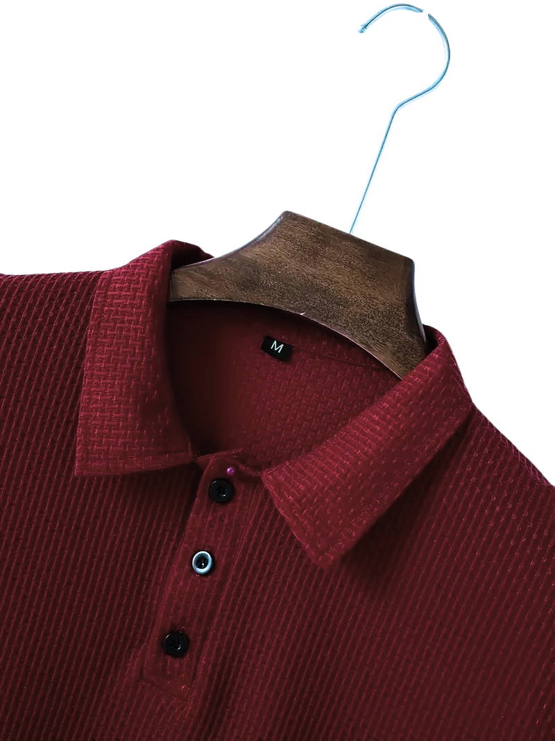 Polo Borgoña con Textura
