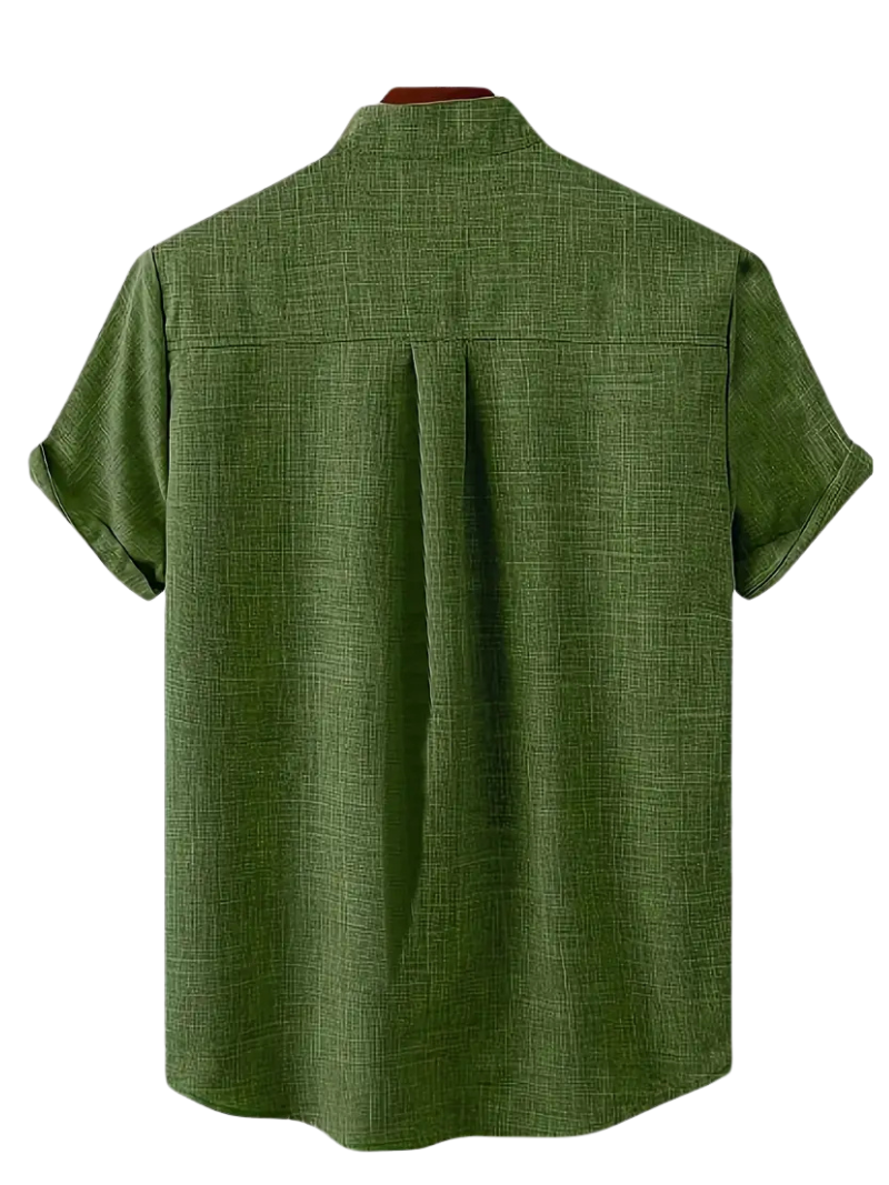 Camisa Verde Cuello Alto