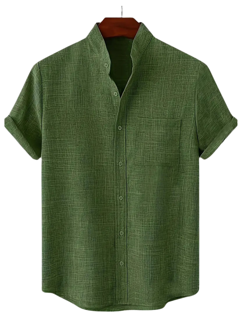 Camisa Verde Cuello Alto