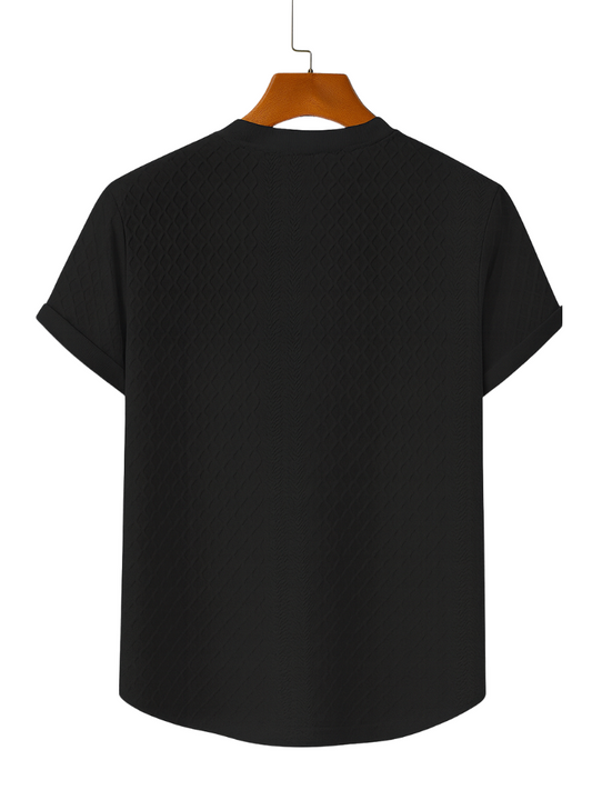 Camiseta Henley Black