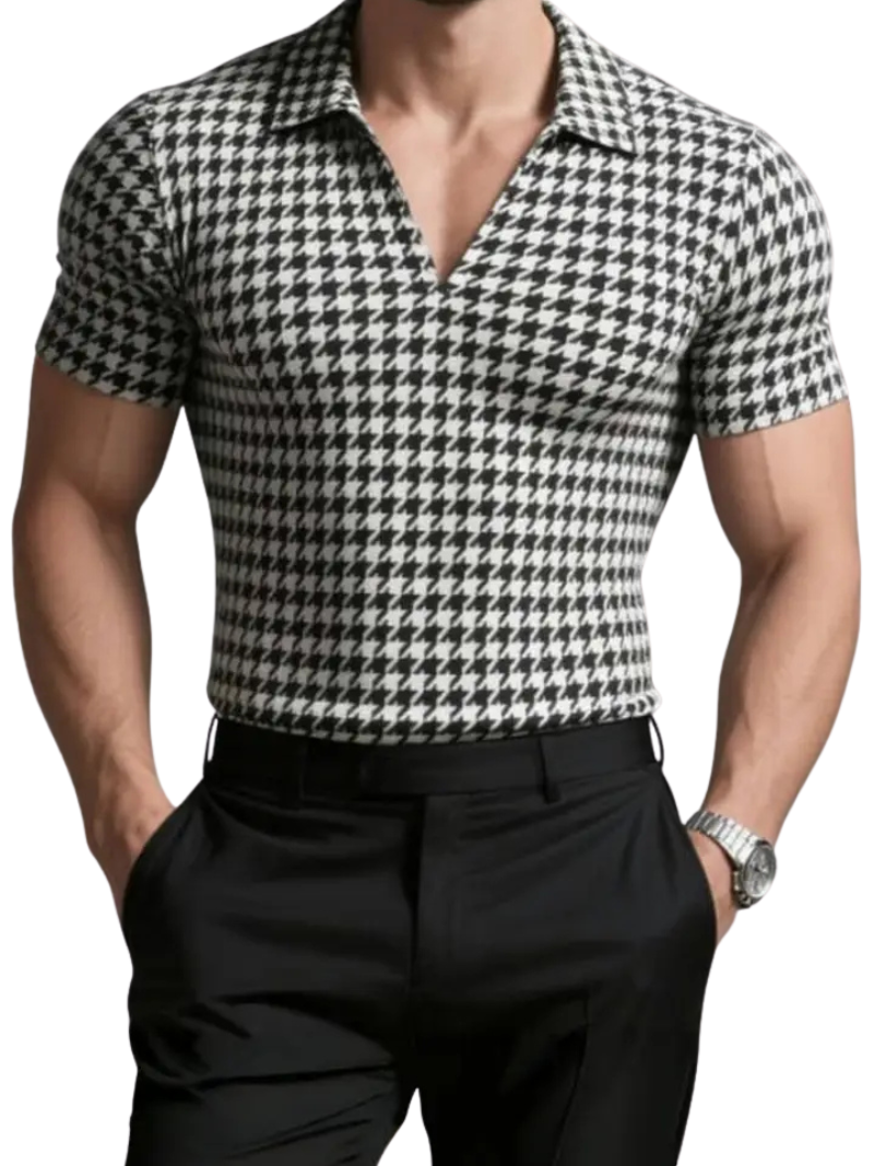 Polo Houndstooth Black & White