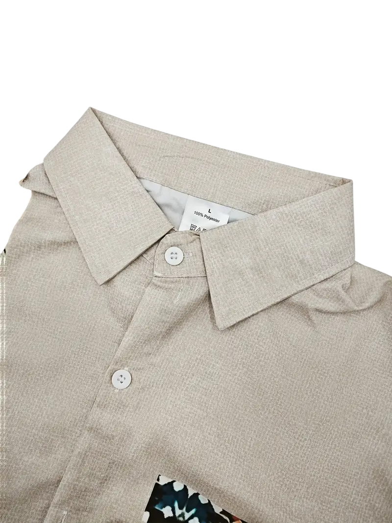Camisa Crema Étnica