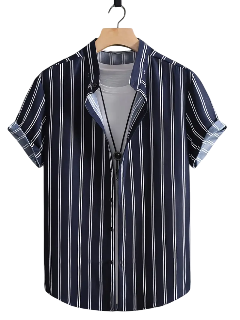 Camisa Azul Vertical