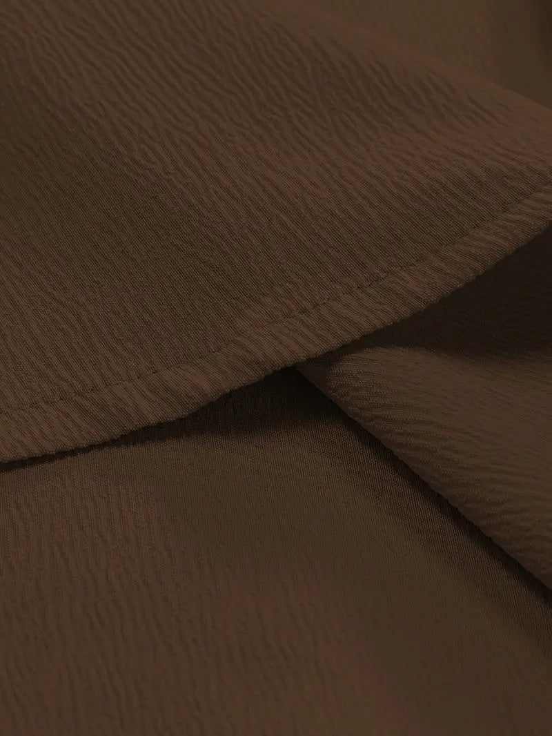 Camisa Crepé Café