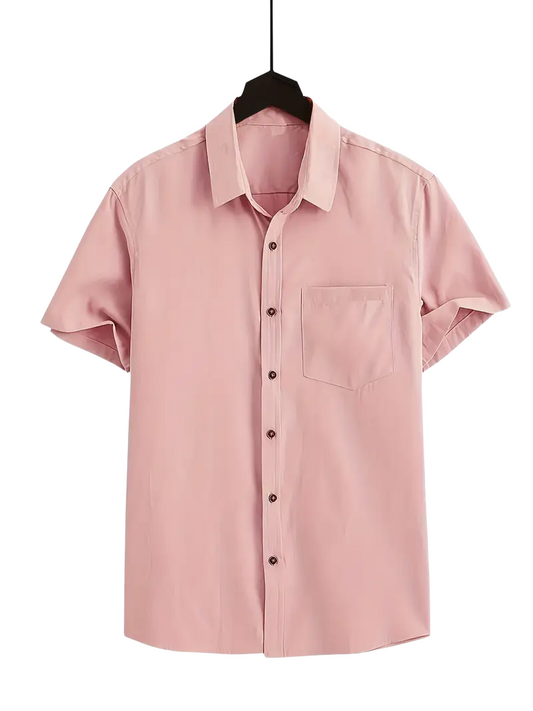 Camisa Rosa Maderado
