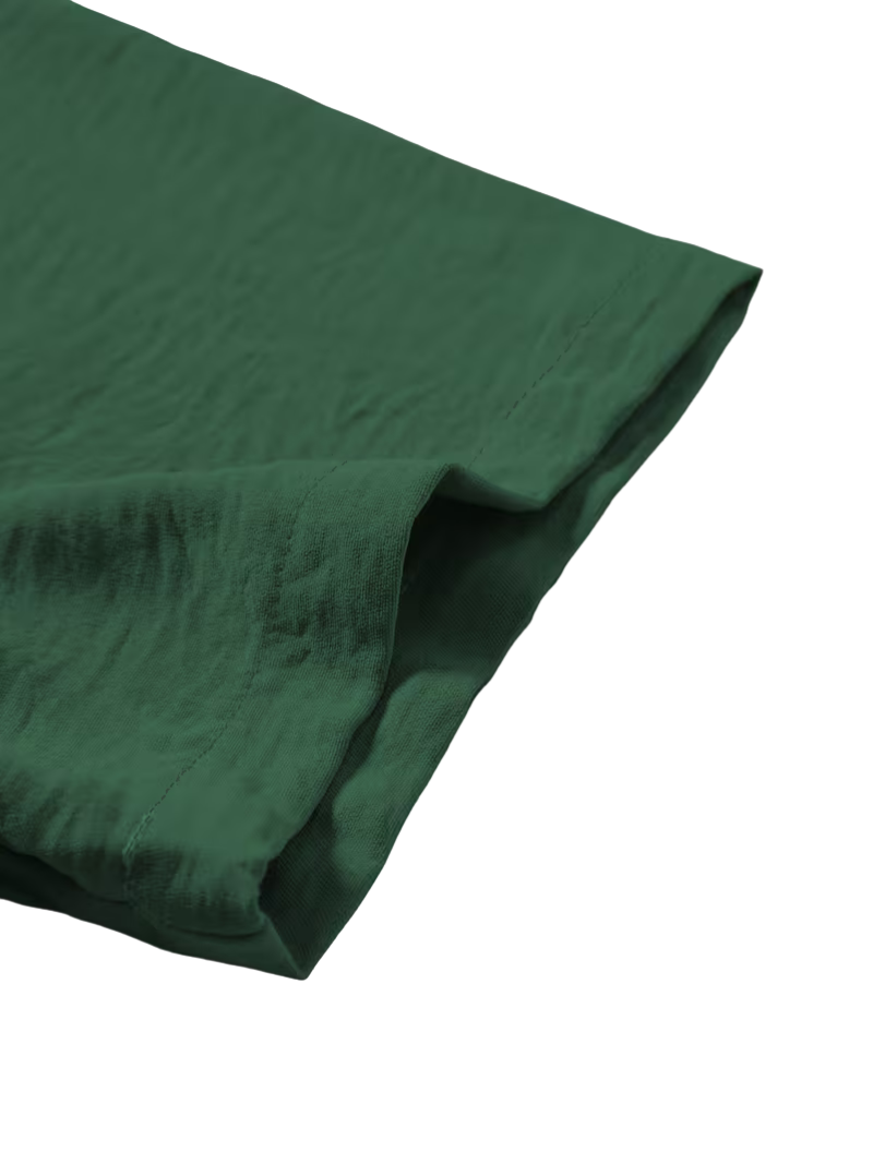 Camisa White Botton Green