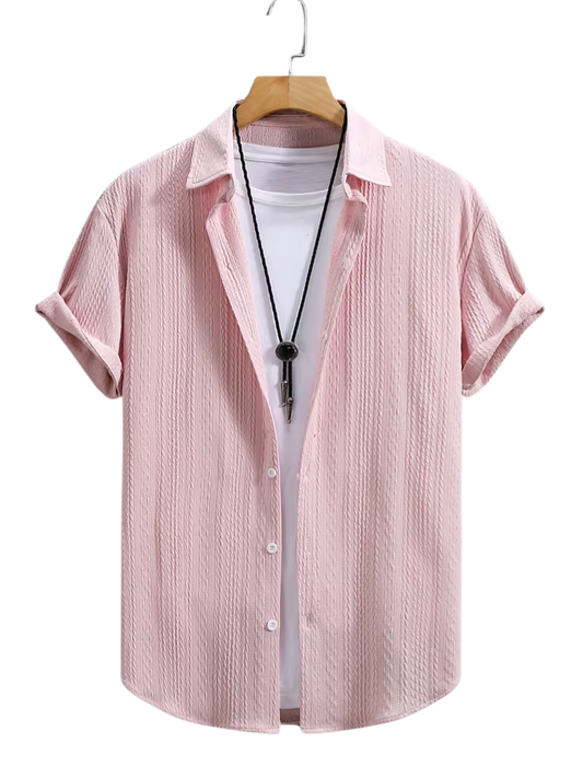 Camisa Trenzada Rosa