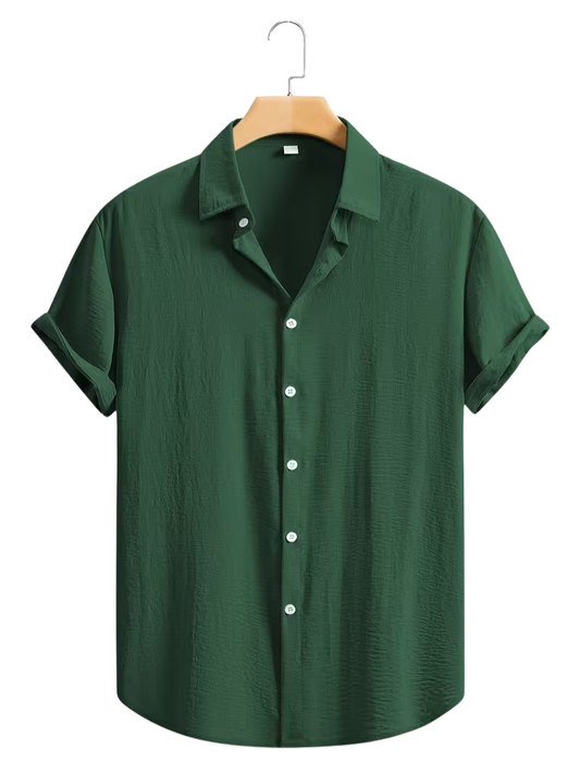 Camisa White Botton Green