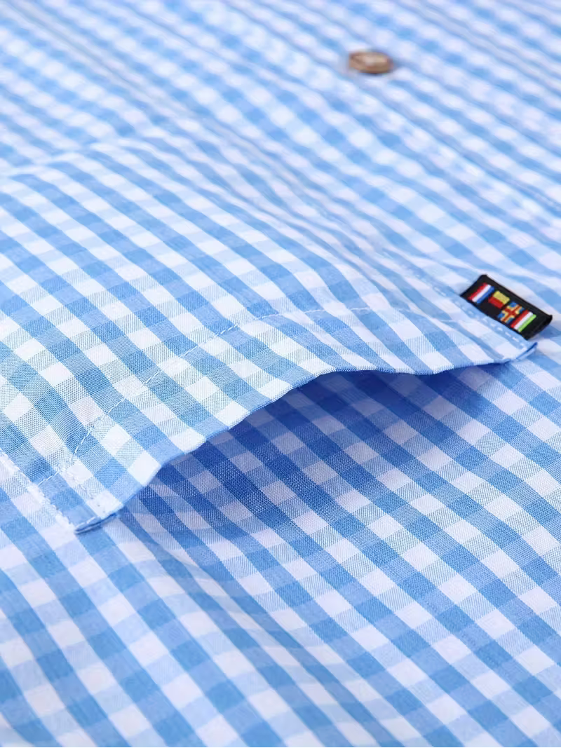 Camisa Gingham Cielo