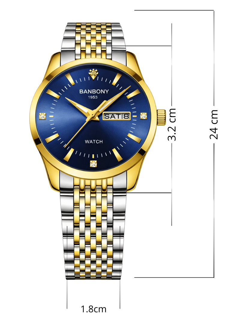 Reloj Banbony Azul Dorado