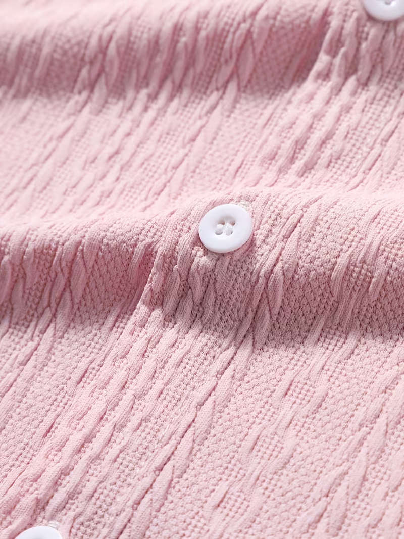 Camisa Trenzada Rosa