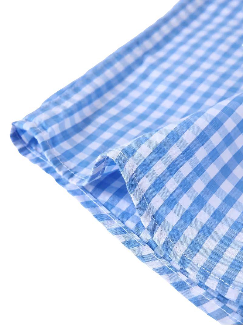 Camisa Gingham Cielo