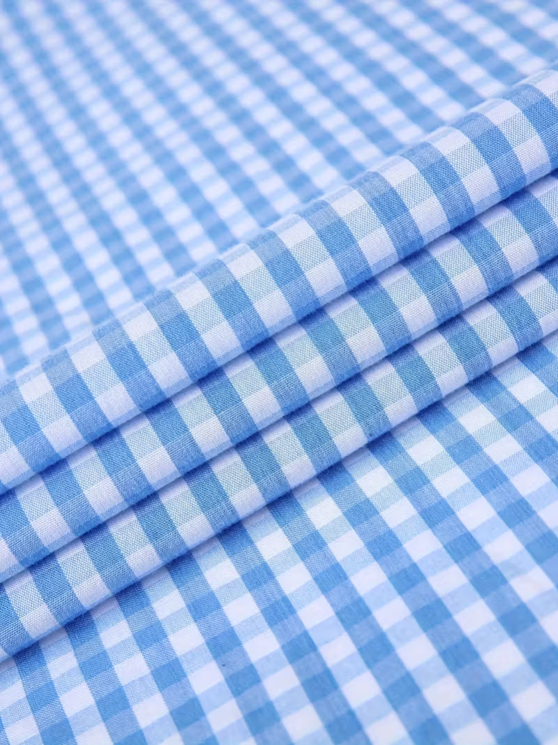Camisa Gingham Cielo