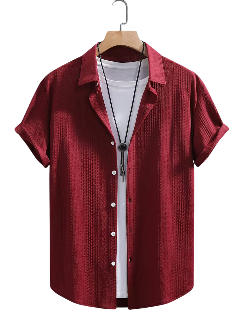 Camisa Trenzada Roja