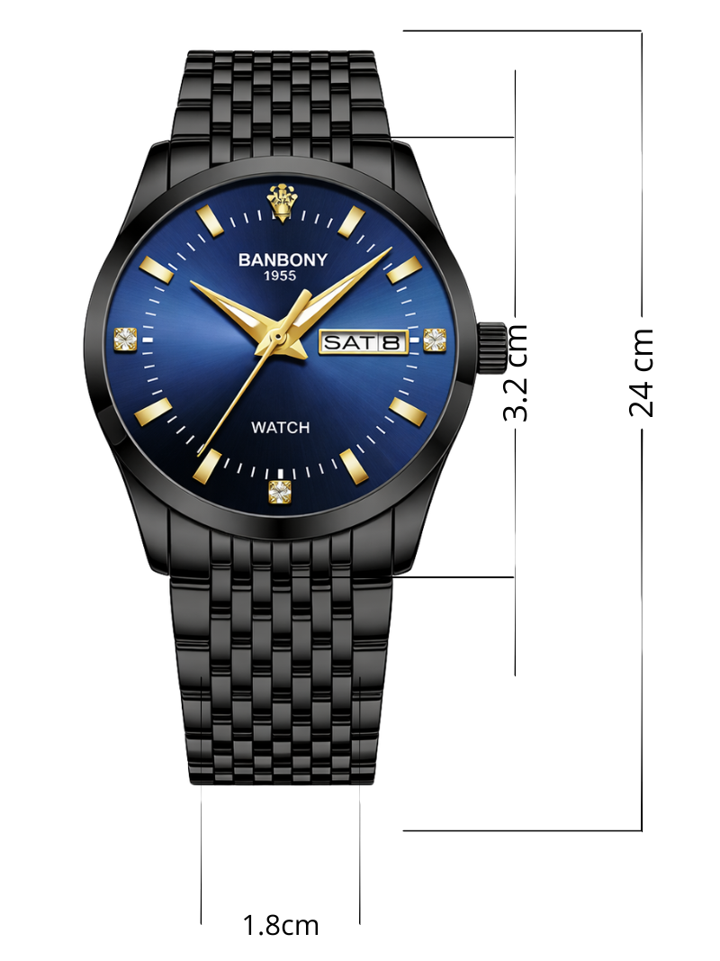 Reloj Banbony Negro Azul