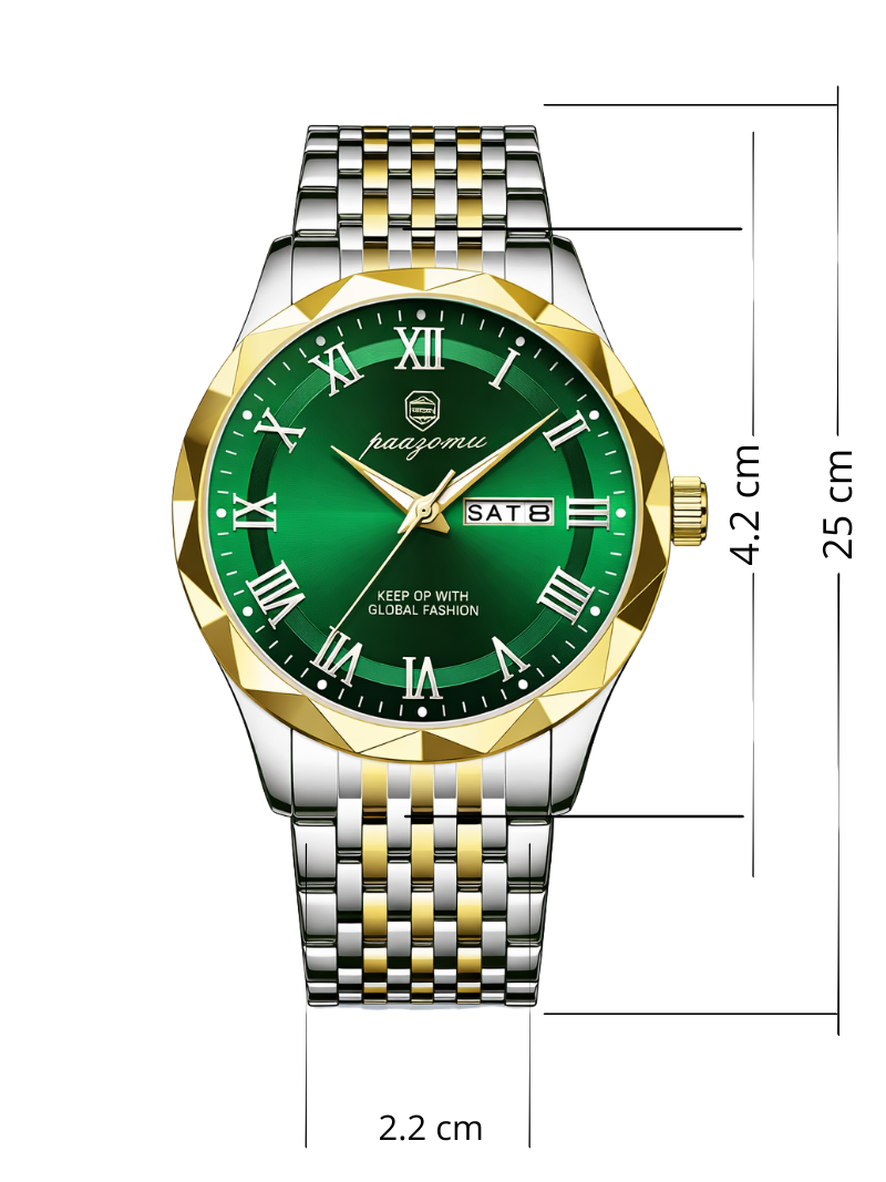 Reloj Paazomu Green Golden
