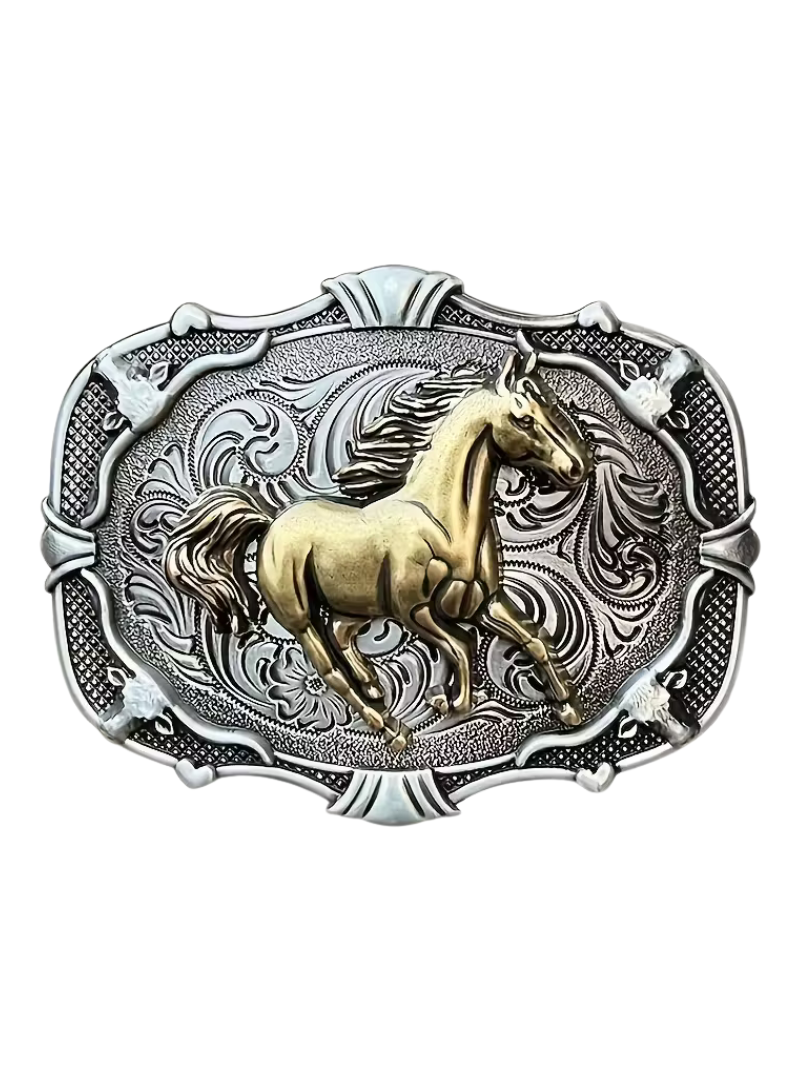 Hebilla Gold Horse Silver