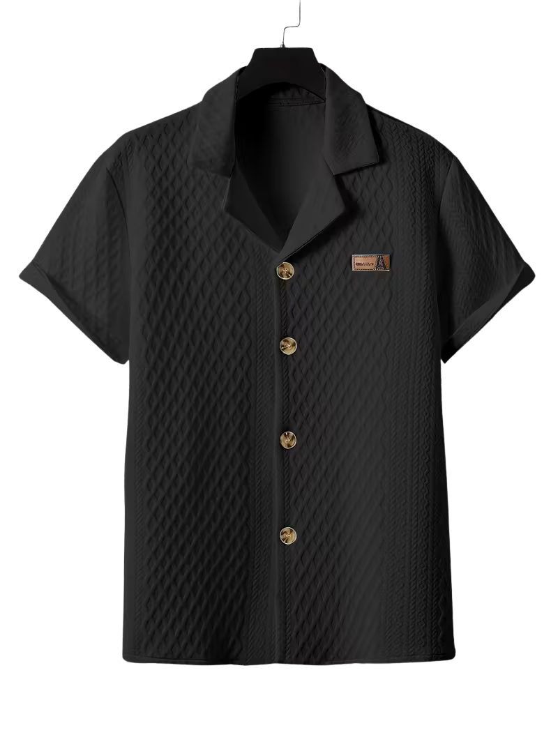Camisa Jacquard Negra