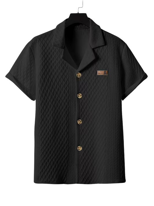 Camisa Jacquard Negra