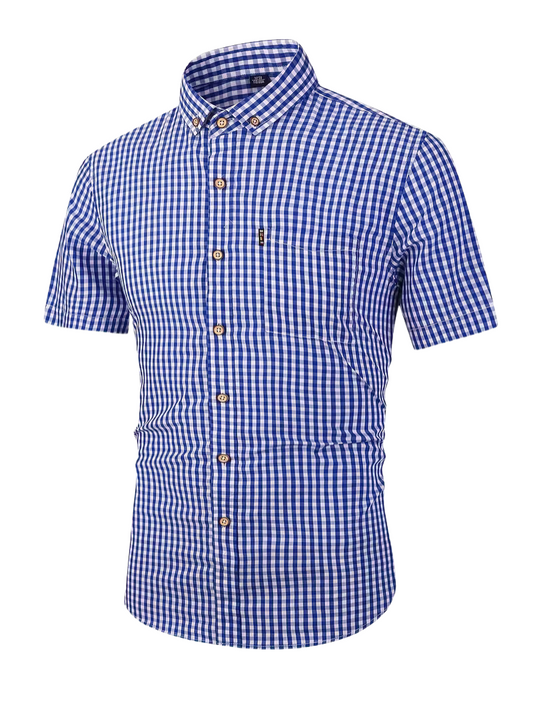 Camisa Gingham Azul