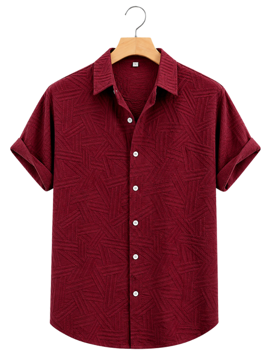 Camisa Crossed Borgoña