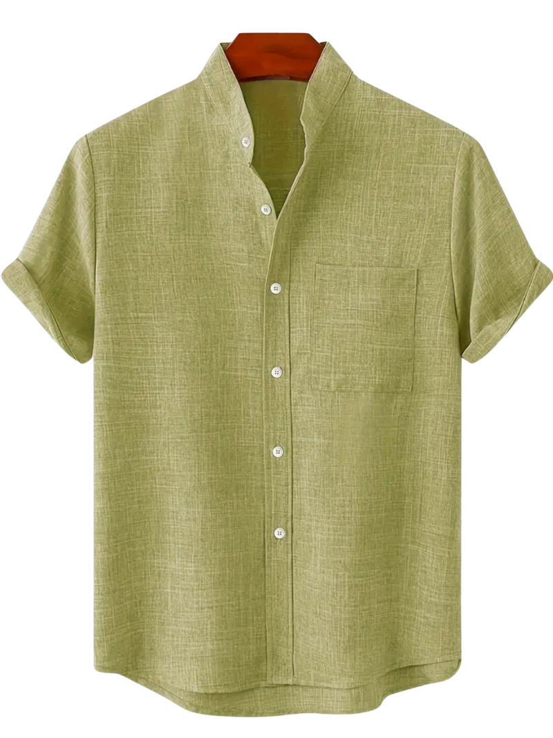 Camisa Pistacho Cuello Alto