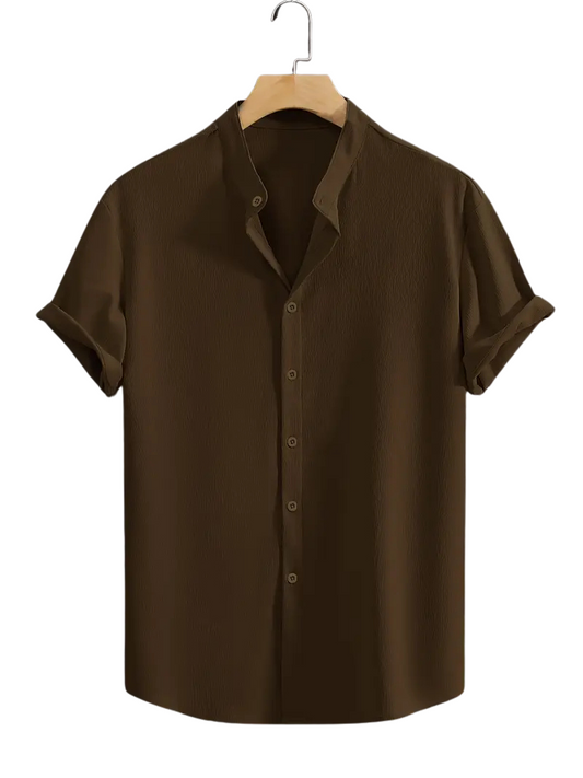 Camisa Crepé Marron