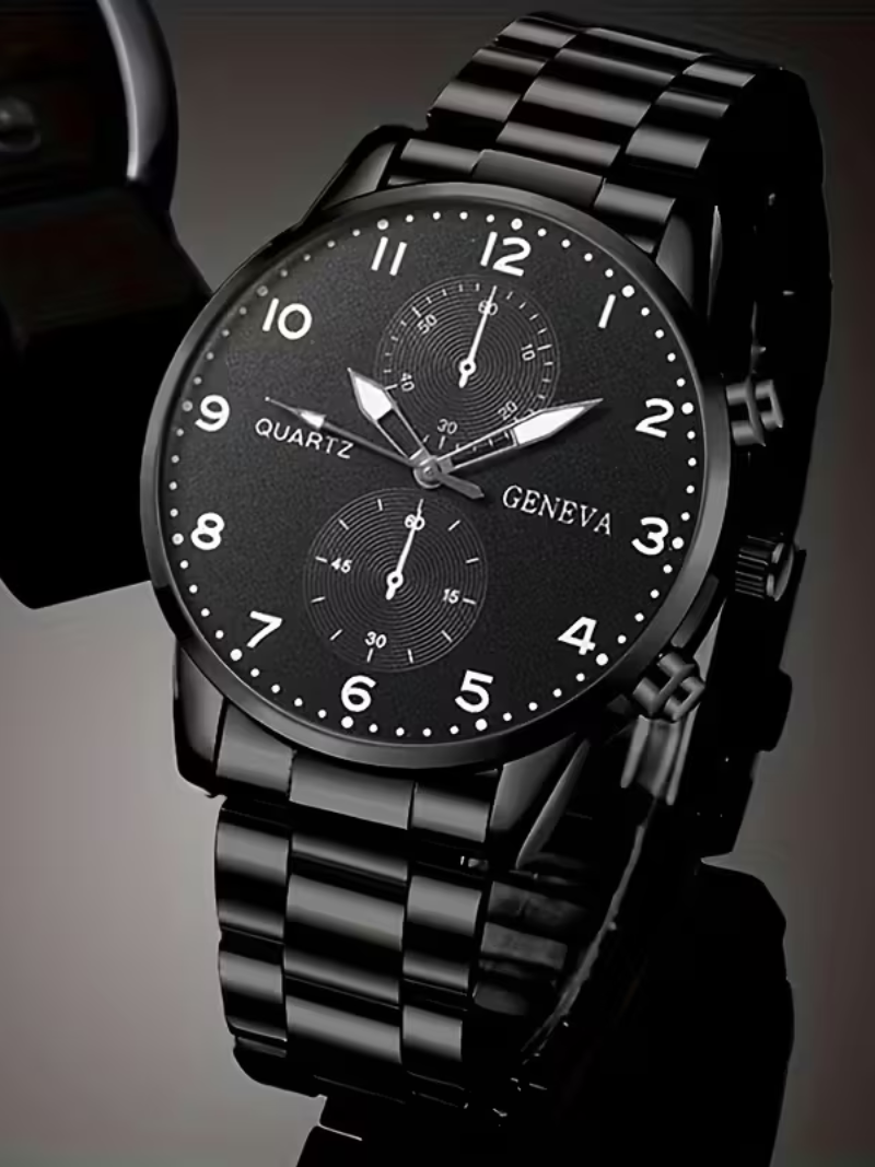 Reloj Geneva Quartz Negro