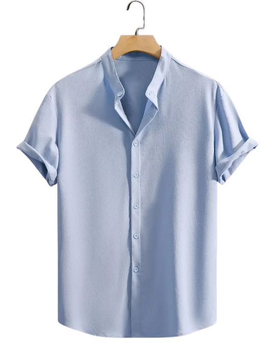 Camisa Crepé Celeste
