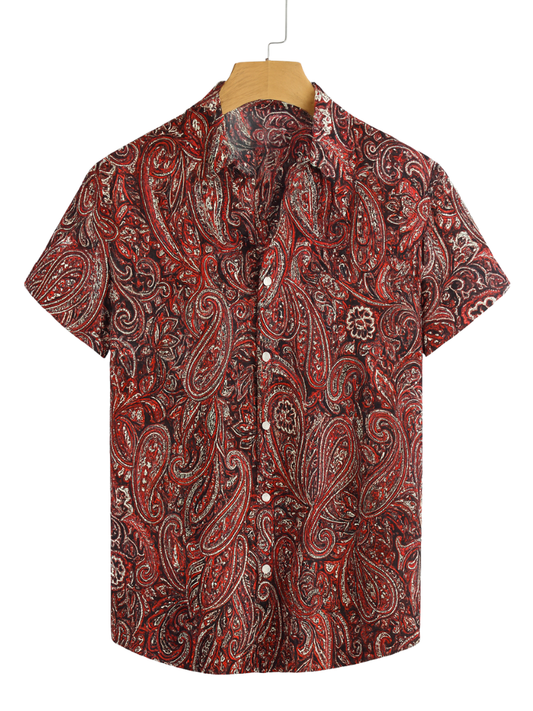 Camisa Paisley Equal Roja