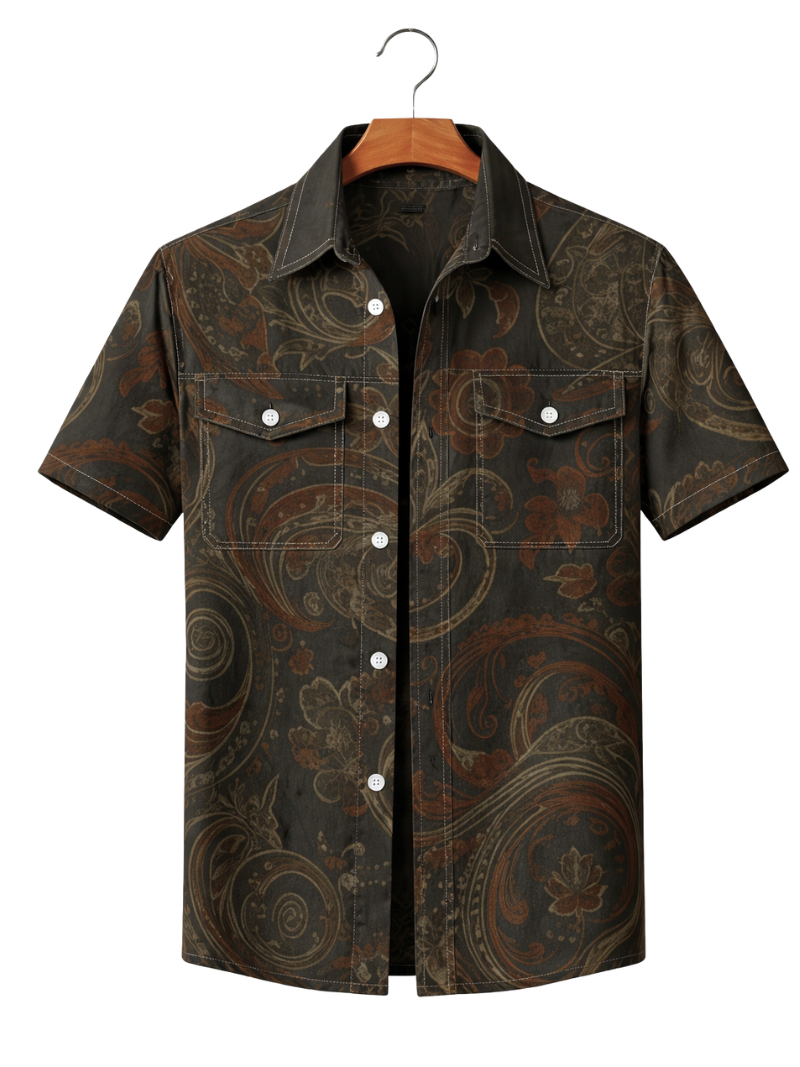Camisa Outdoor Paisley Marron