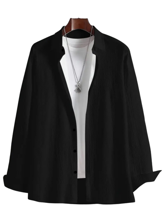 Camisola Plisse Negra
