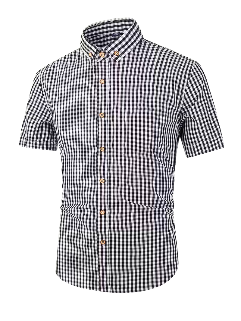 Camisa Gingham Negra